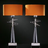 A Pair of Spiral Shaped Table Lamps designed by Rembrandt USA