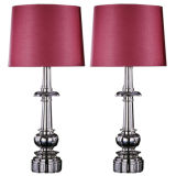 A Pair of 1950's Nickel Plated Stiffel Lamps USA