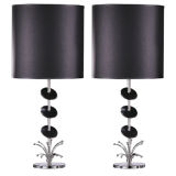 A Pair of Disc Table Lamps by Rembrandt USA 1950
s