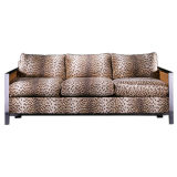A Leopard Printed Milo Baughman Designed Sofabed USA 1970s