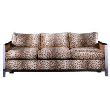 Used A Leopard Printed Milo Baughman Designed Sofabed USA 1970s
