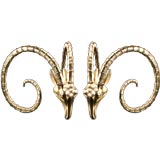 A Pair of Italian Bronze Deerheads late 1970s