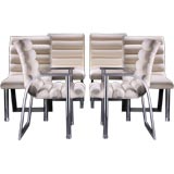 Vintage A Set of Six Dining Chairs designed by Jay Spectre New York 1980