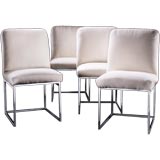 A Set of Four Milo Baughman Designed Dining Chairs USA 1970s
