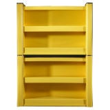 A Pair of 1930s English Yellow Lacquered  Dwarf Bookcases