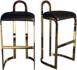 A Pair of Bar Stools designed by Pierre Cardin dated 1986