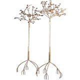 A Pair of Curtis Jere Style Floor Standing Tree Sculptures