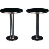 A Pair of Art Deco Circular Coffee Tables by Rickel of Chicago