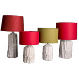 A Collection of Italian Ceramic Table Lamps by Eima