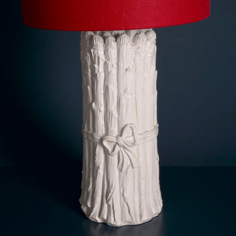 A Single Ceramic Asparagus Table Lamp at 1stDibs