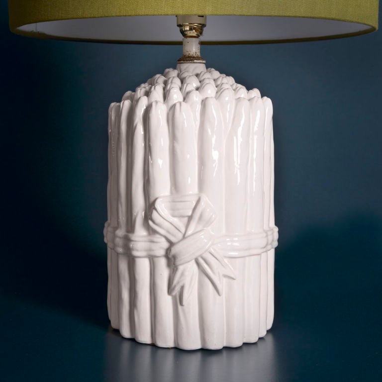 A Single Italian Asparagus Shaped Ceramic Table Lamps by Eima at 1stDibs