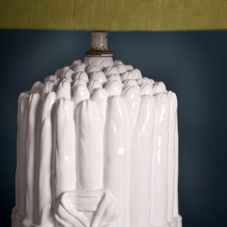 A Single Italian Asparagus Shaped Ceramic Table Lamps by Eima at 1stDibs