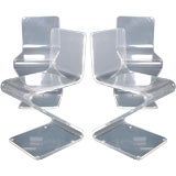 A Set of Four Lucite Zee Chairs ca 1960