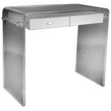A Lucite Framed Waterfall Vanity Table
