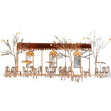 A Large Parisian Cafe Scene Metal Sculpture by Curtis Jere USA