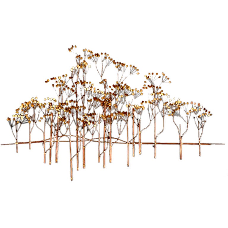 A Curtis Jere Designed Elm Tree Wall Sculpture USA early 1970s