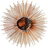 A Curtis Jere Style Abstract Starburst Metal Wall Sculpture USA