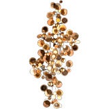 A Curtis Jere Raindrops Metal Wall Sculpture USA