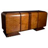 A French Art Deco Burr Root Veneer Buffet 1940s