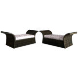 Antique A Pair of English Cane Daybeds Late 19th Century