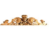 Antique An 18th Century English Gilt Carving with a Skull 
Bone Motif