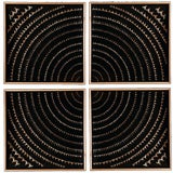 Antique A Set of Four Cretaceous Kouribdga Formation Framed Sharks Teeth