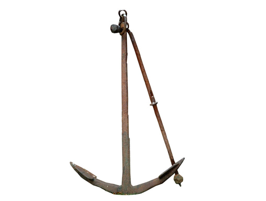 18th Century and Earlier Late 18th Century Cast Iron Anchor