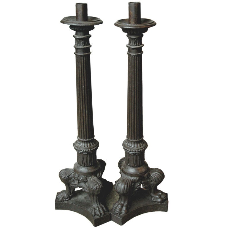 CAST IRON CANDLE STICKS