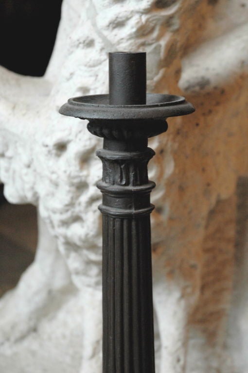 Italian CAST IRON CANDLE STICKS