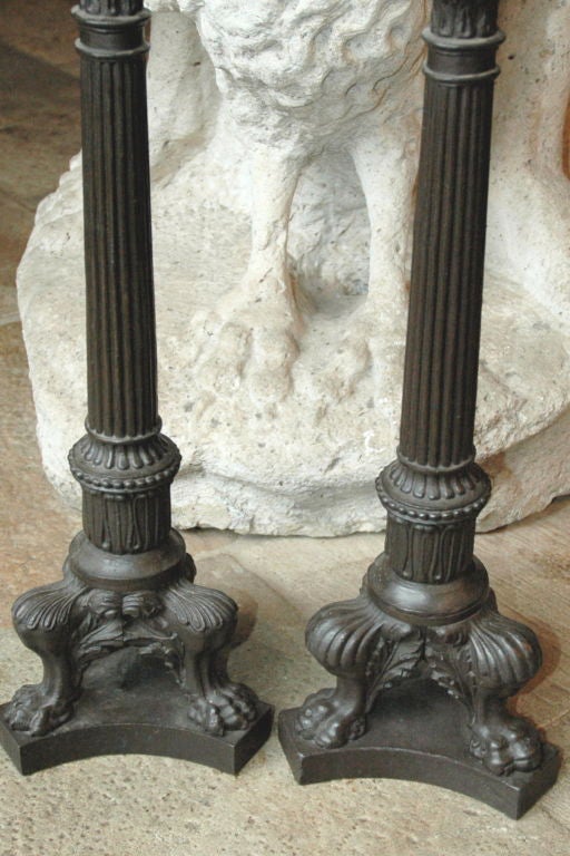 Iron CAST IRON CANDLE STICKS