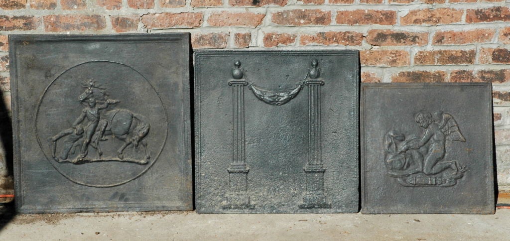 Nine 17th to 19th century French fire backs done in cast iron. Each of them has a different design. There is a set of 9, priced and sold individually.
$2,500.00 each