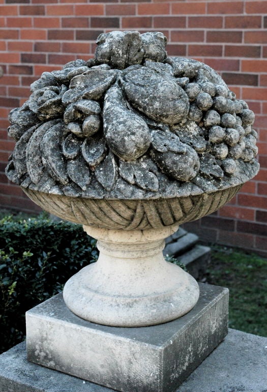 CARVED STONE FRUIT BASKETS at 1stdibs