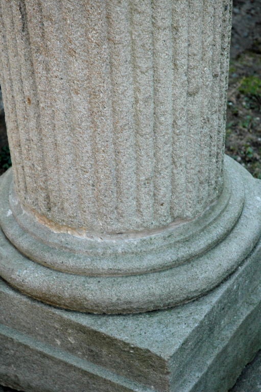 French Doric Limestone Columns For Sale