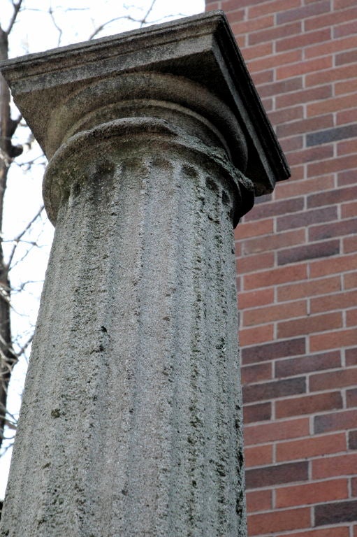 Doric Limestone Columns In Good Condition For Sale In New York, NY