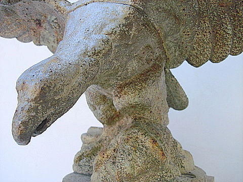 20th Century Cast Iron Eagle Sculpture