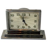 Vintage Abercrombie & Fitch Silverplate Mantle Clock