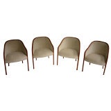 Retro A set of four Ward Bennett Bankers arm chairs
