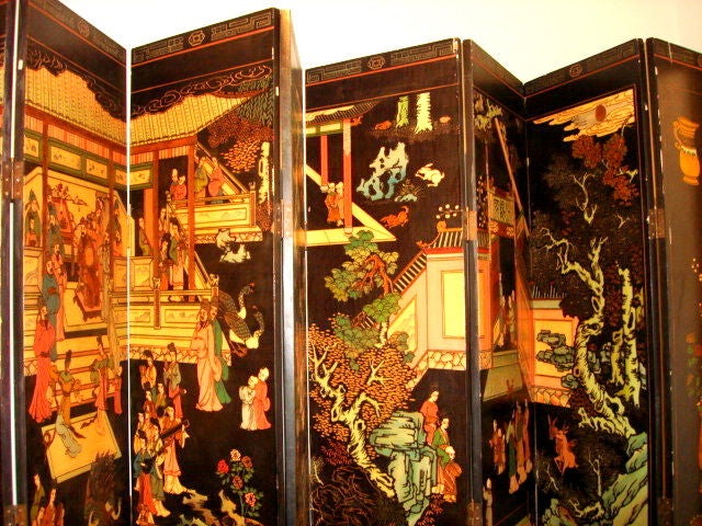 Mid-20th Century Fabulous Chinese 12 Panel Coromandel Screen