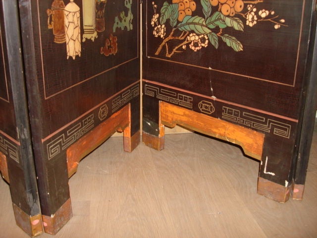 Wood Fabulous Chinese 12 Panel Coromandel Screen