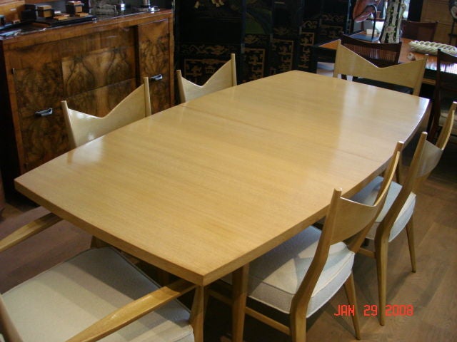 Paul McCobb Dining Set with Table, 6 chairs and 4 leaves 1