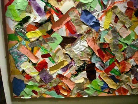 Three Panel Mixed Media Collage by James DeWoody