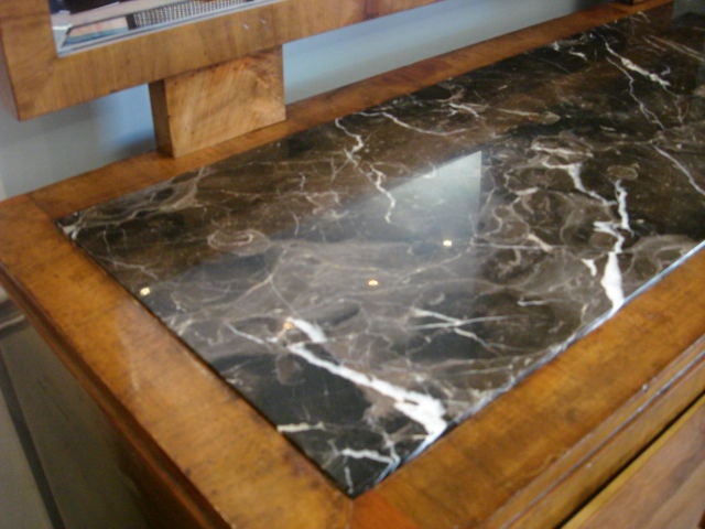 Burled Walnut Dresser With Mirror 2