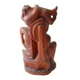 Abstract Carved Wood Sculpture by Robert Lohman