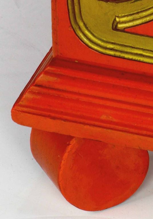 Dorothy Draper Commode In Castilian Red Lacquer With Gilding 4