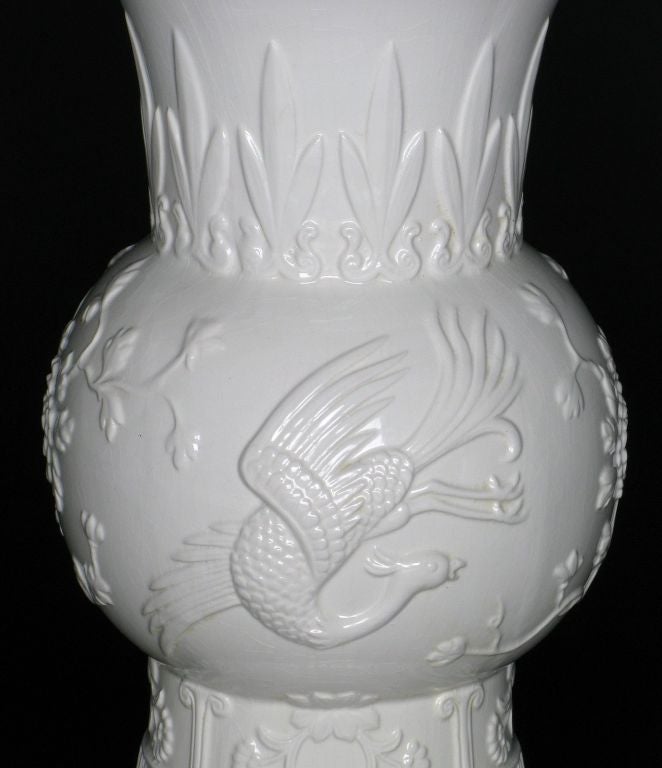 American Pair Frederick Cooper White Porcelain Table Lamps
