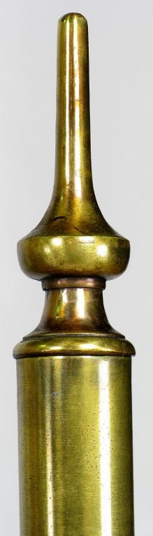 Elegant Burled Amboyna And Brass King Headboard By Mastercraft