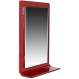 Gampel-Stoll Lacquered Red Wall Mirror With Integral Console