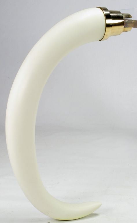 Magnificent Tusk & Lucite Center Table 1