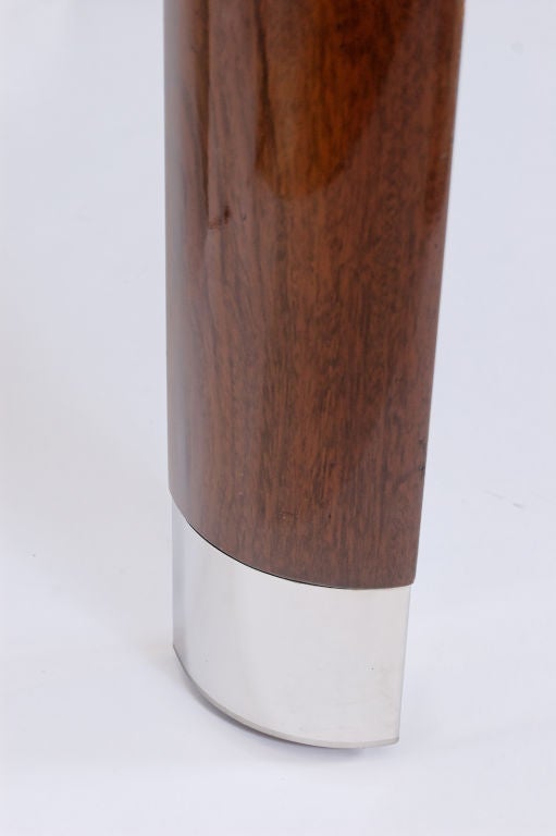Mahogany And Chrome Dining Table 1