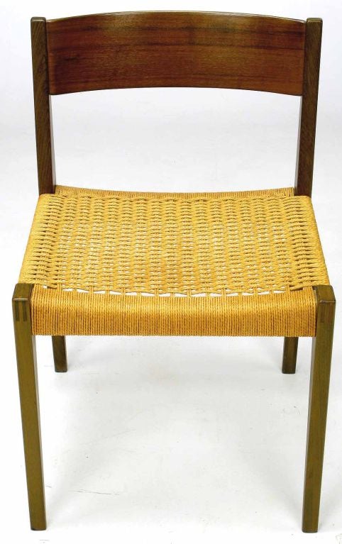 Pia Chair In Walnut And Rush By Poul Cadovius